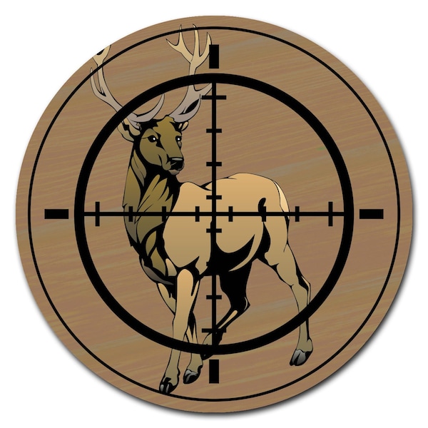 Deer Hunter Circle Corrugated Plastic Sign